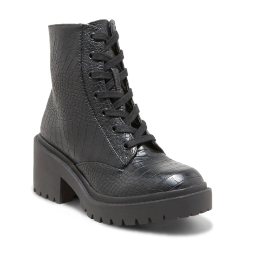 Combat boots black women A New Day crocodile